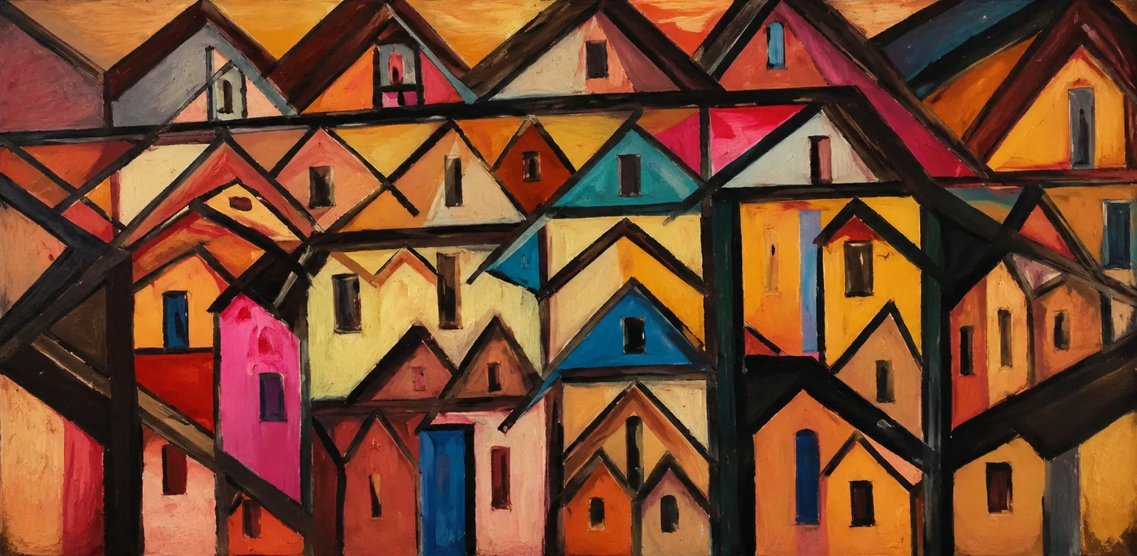 Cubist hill village