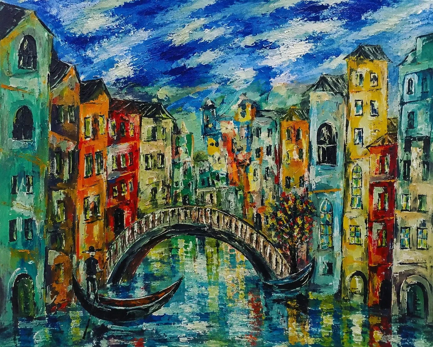 Painterly Venetian canal from the Flavia and Matteo collaboration