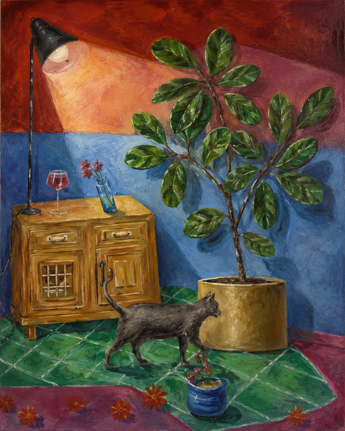 Welcoming corner with warm light